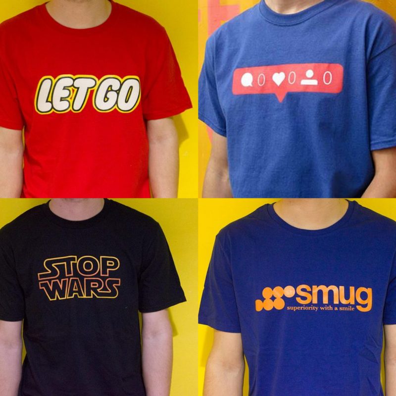 selection of T shirts