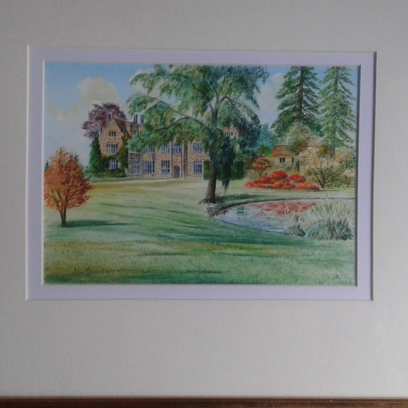Autumn wc painting of wakehurst place