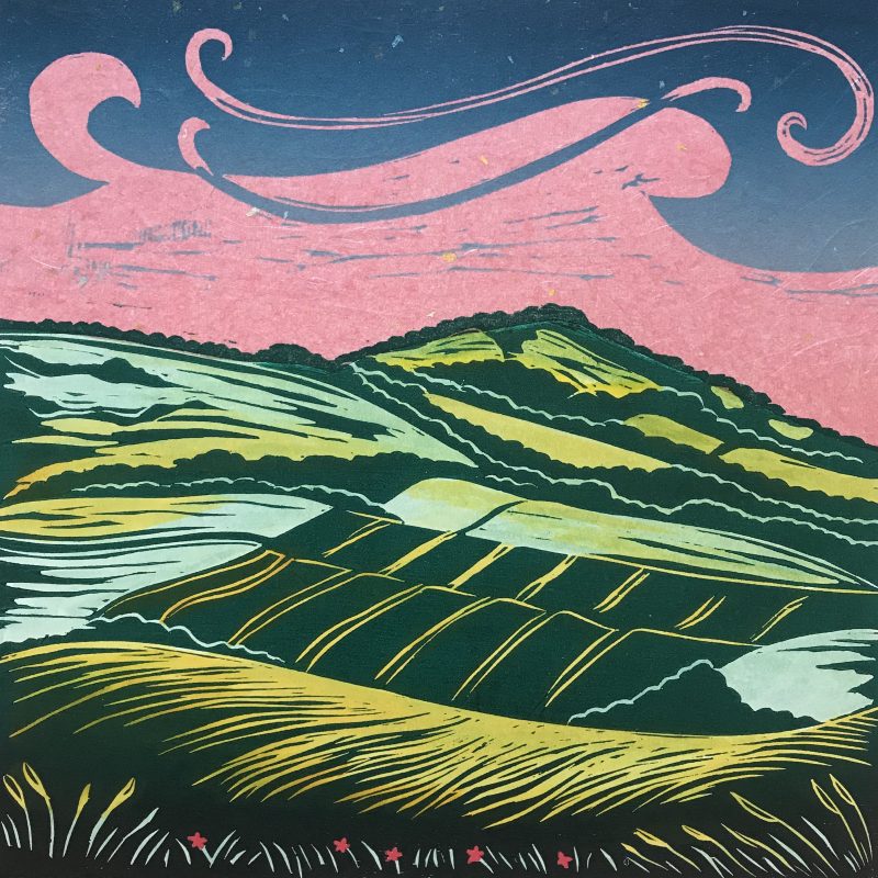 Woodcut of South Downs