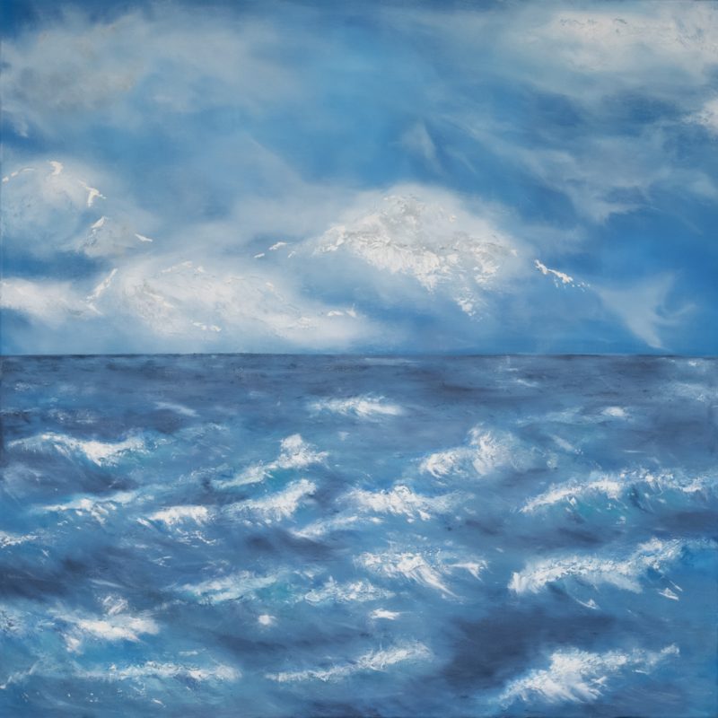 Oil painting of an ocean 