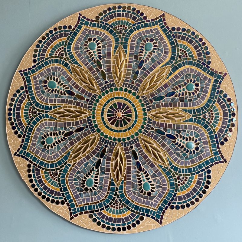Large colourful mosaic mandala
