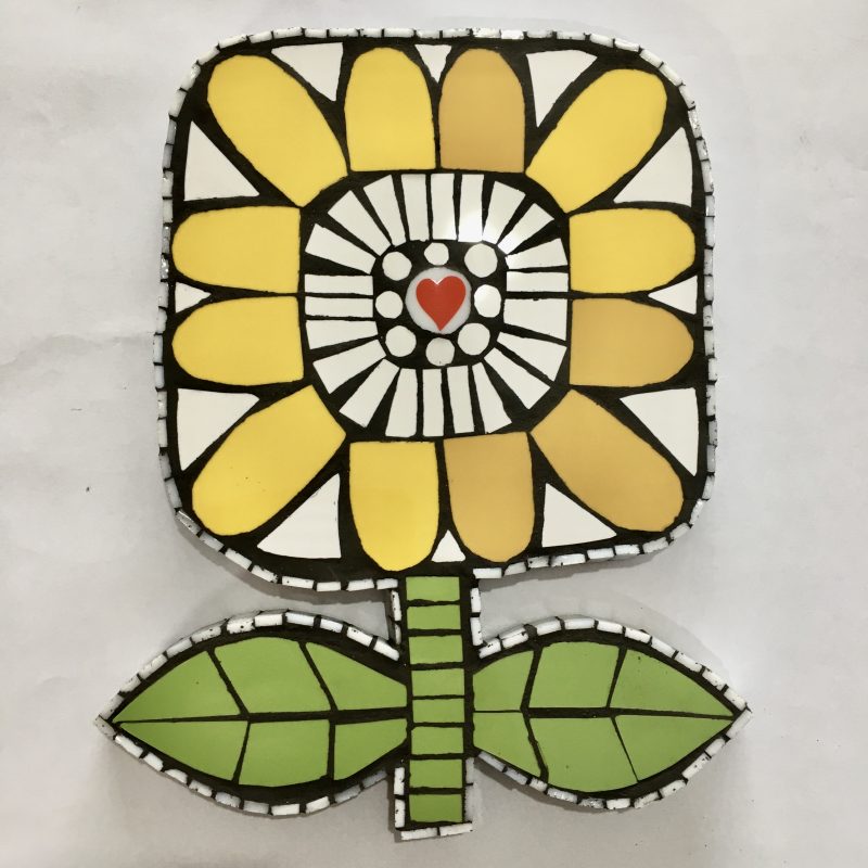 Retro Mosaic Flower