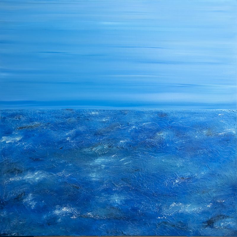 Blue ocean oil painting