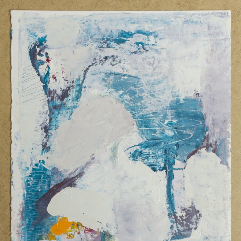 Abstract oil on paper - unframed