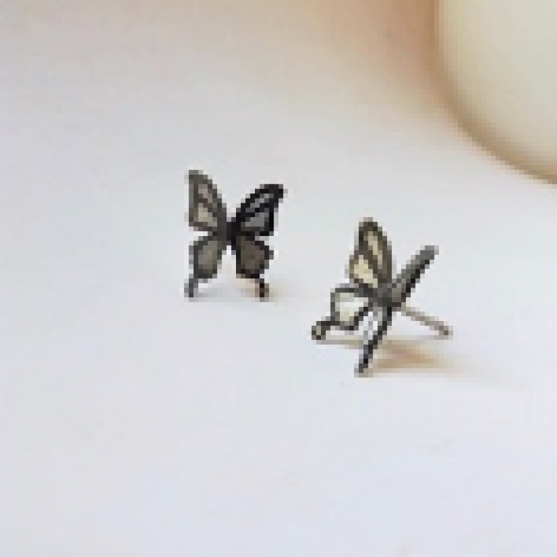 Tiny butterfly ear rings