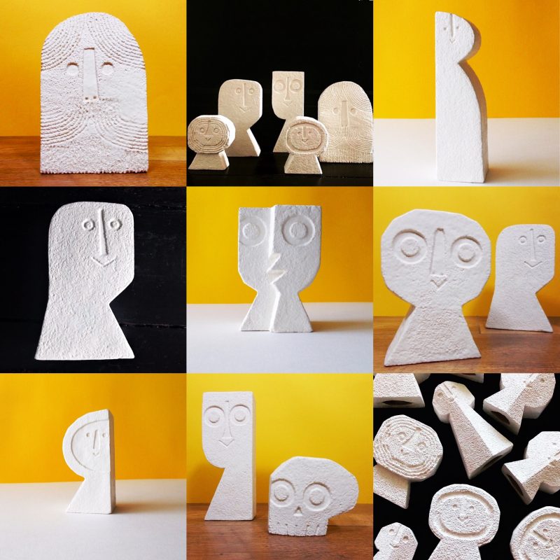 White ceramic objects 