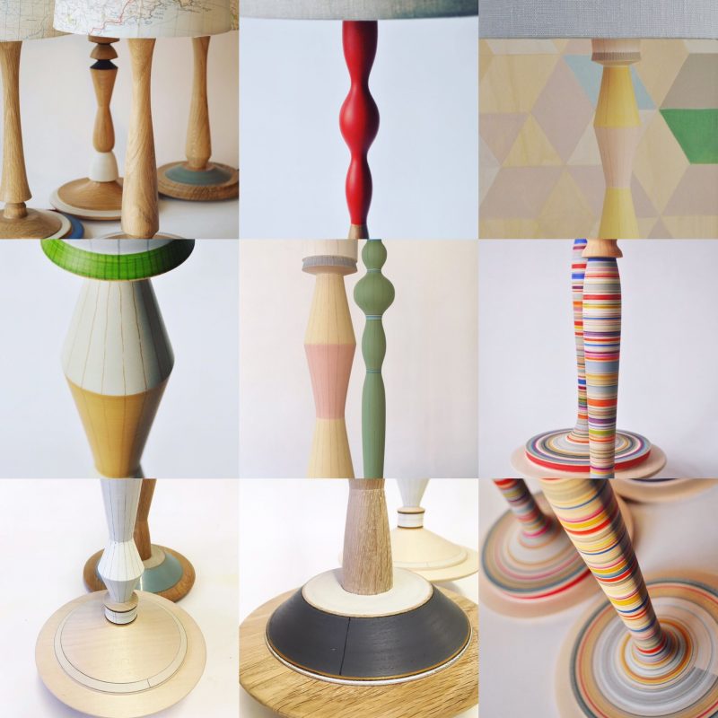 Painted lamp bases 