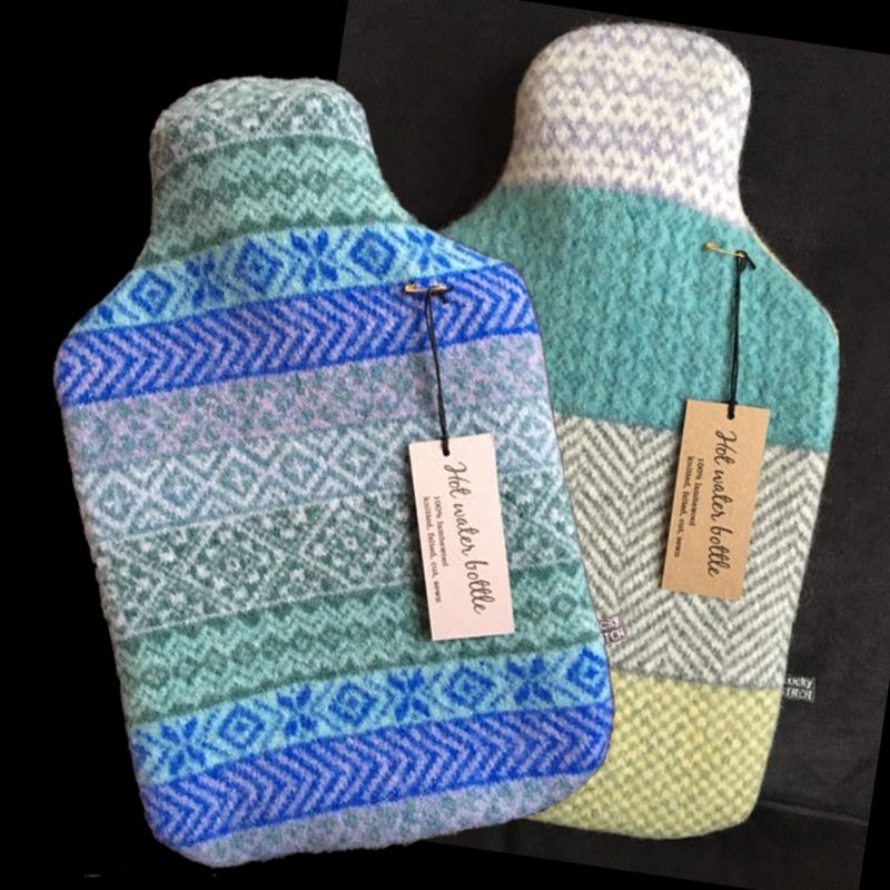Knitted water bottle covers