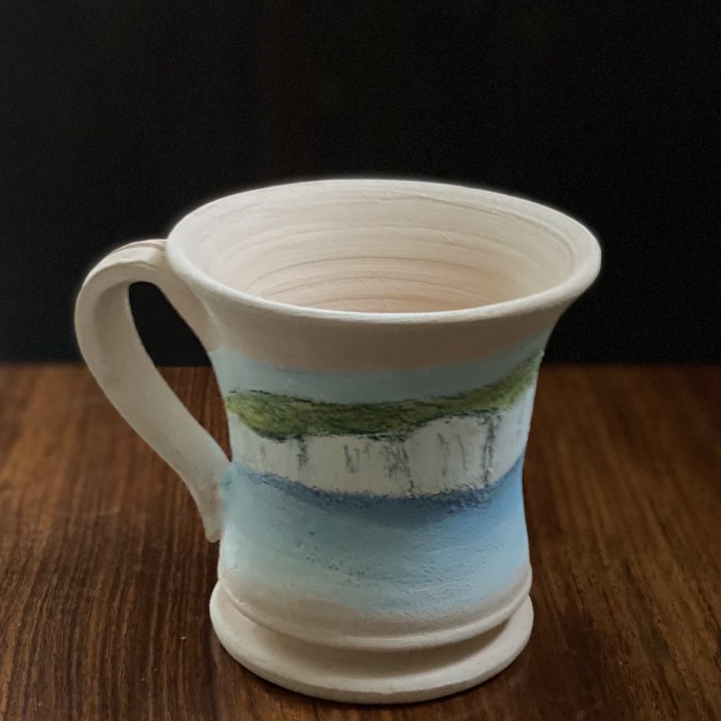 Coffee mug with an abstract painting of the Seven Sisters