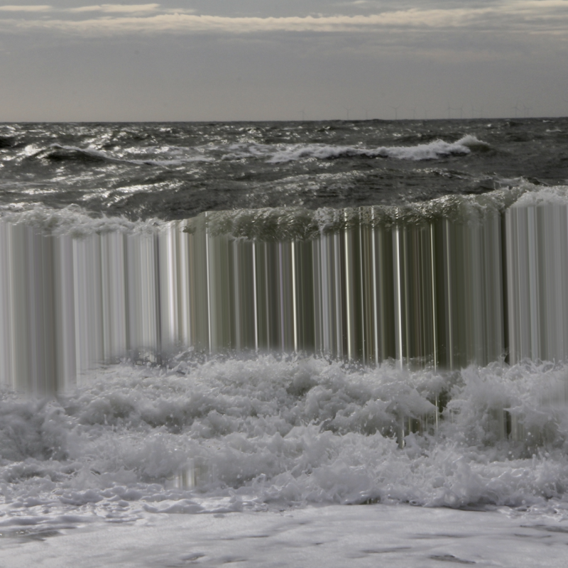 Digitally manipulated photo of a sea wave.