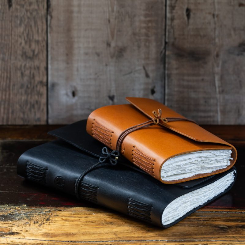 Beautifully bound handmade leather artists notebooks 