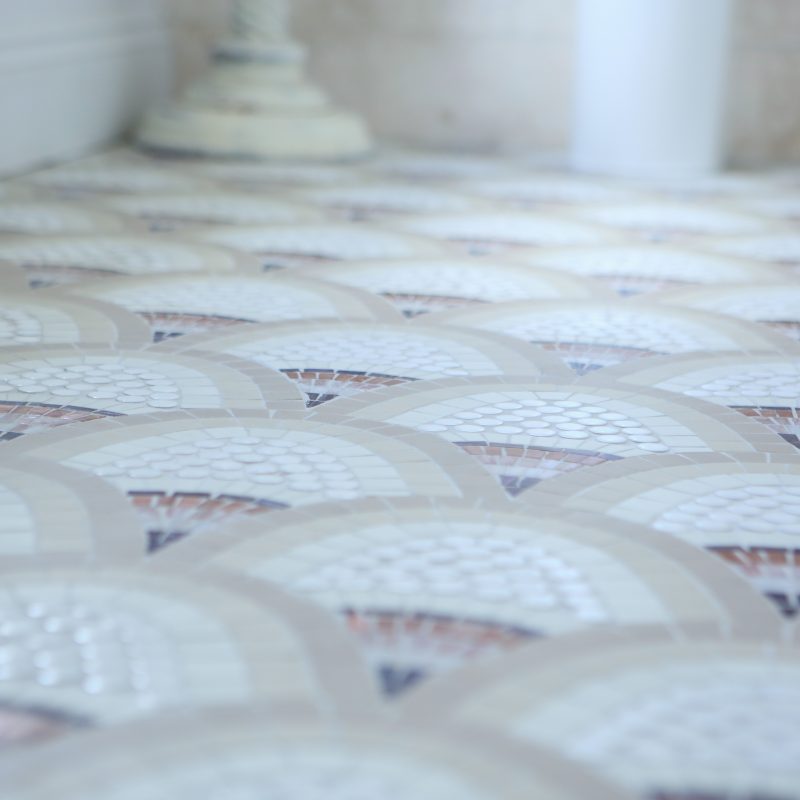 Detail of an insitu mosaic floor