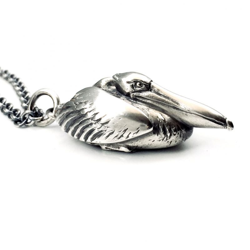 Silver Pelican necklace