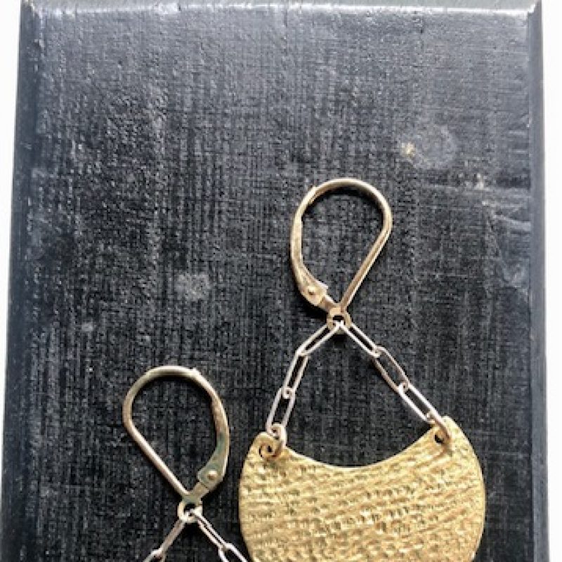Gold handmade earrings
