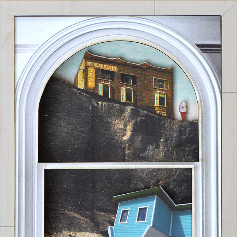 3D collage which mixes old and new Brighton