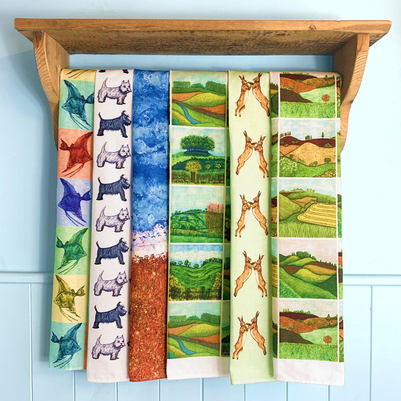 high quality 100% cotton tea towels designed by Troy and created from her Original Art