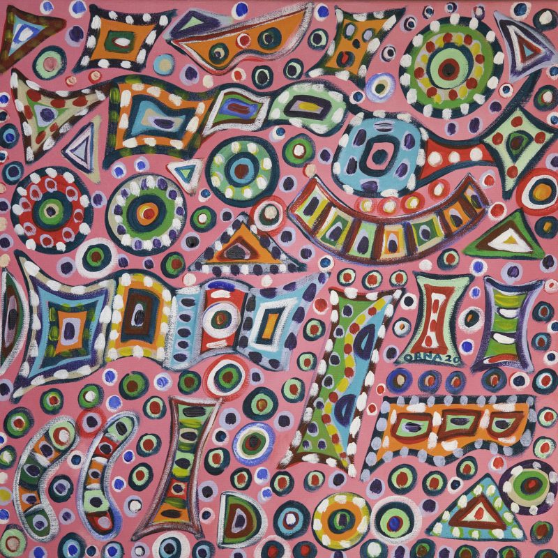 A painting of celebrating colours and shapes