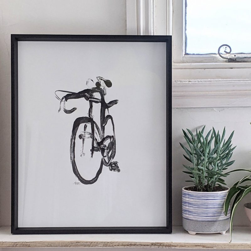 Drawing of Men's Racer Bike in Ink