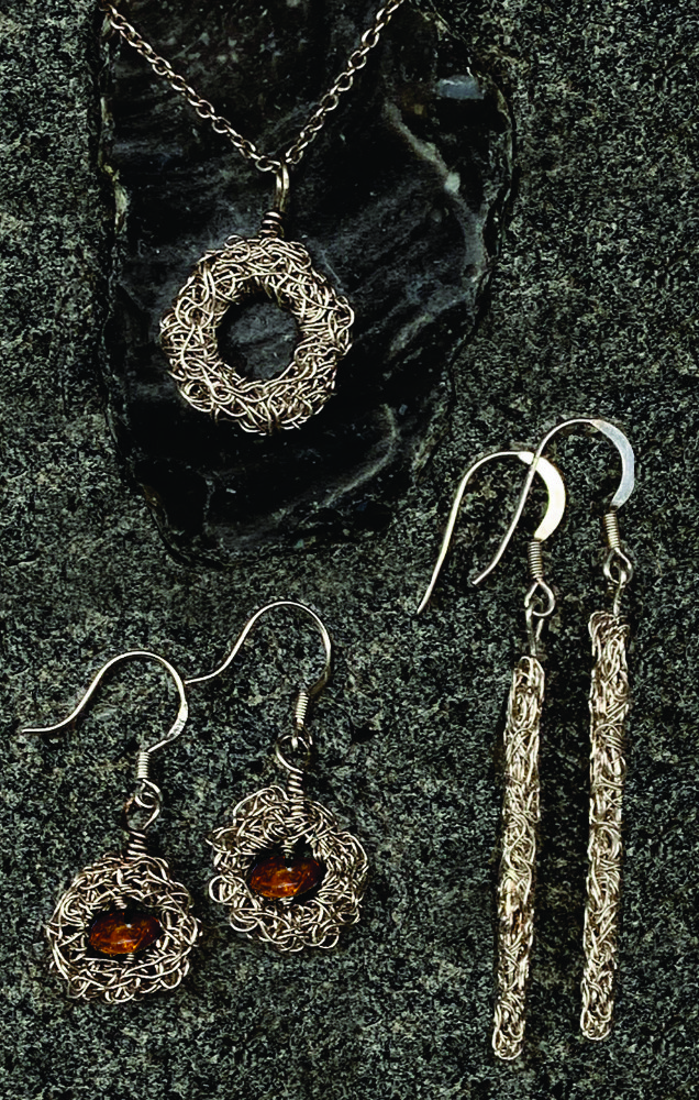 Sterling Silver Filigree Hand Crochet Jewellery with Gemstones by Brighton Artist and Designer-Maker Troy Ohlson