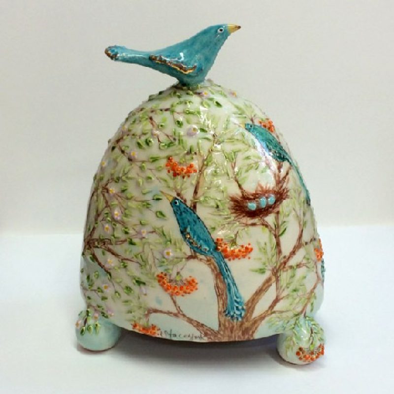 bluebird on hill ceramic