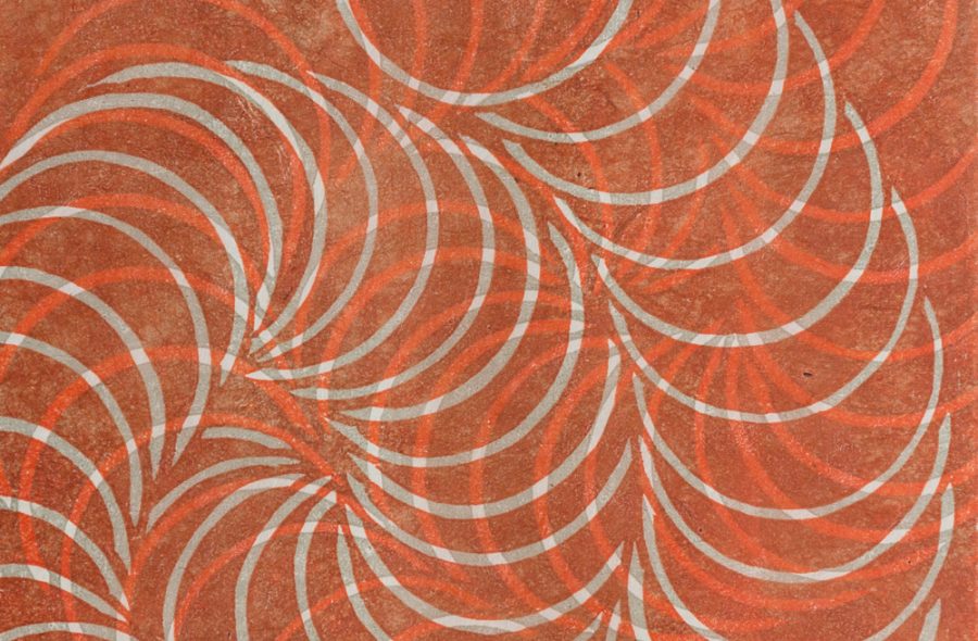 Spiral in Orange (Relief Print)