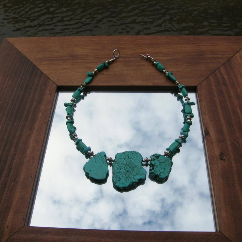 Turquoise & silver necklace 