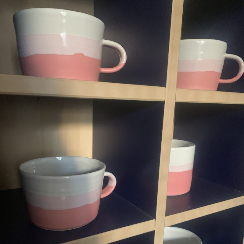 Selection of stoneware mugs