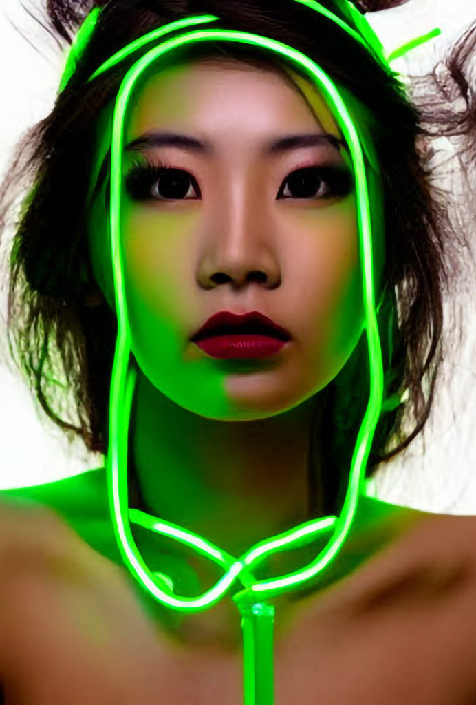 AI assisted Neon Portrait