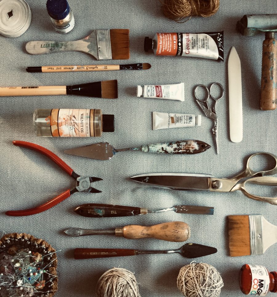 A display of craft tools