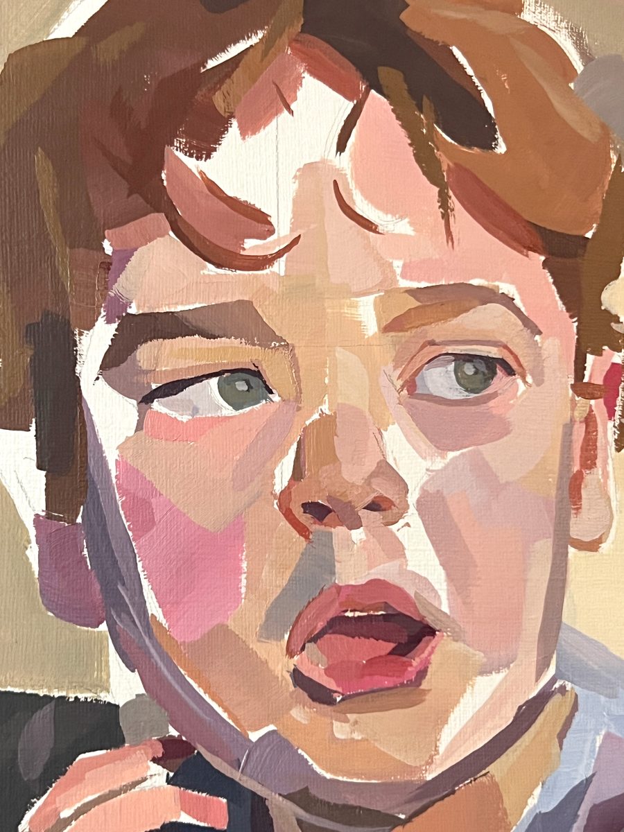 loose brushwork portrait of a young boy