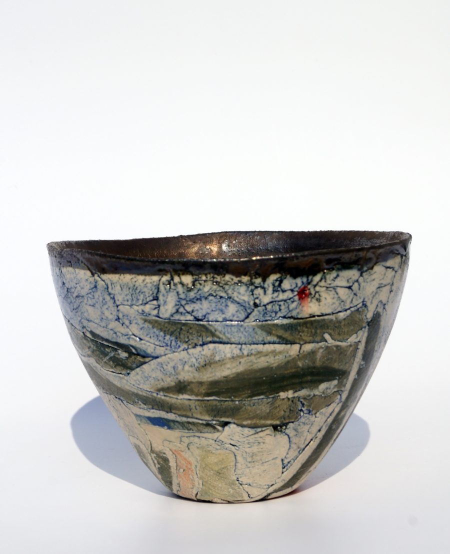A textured ceramic bowl