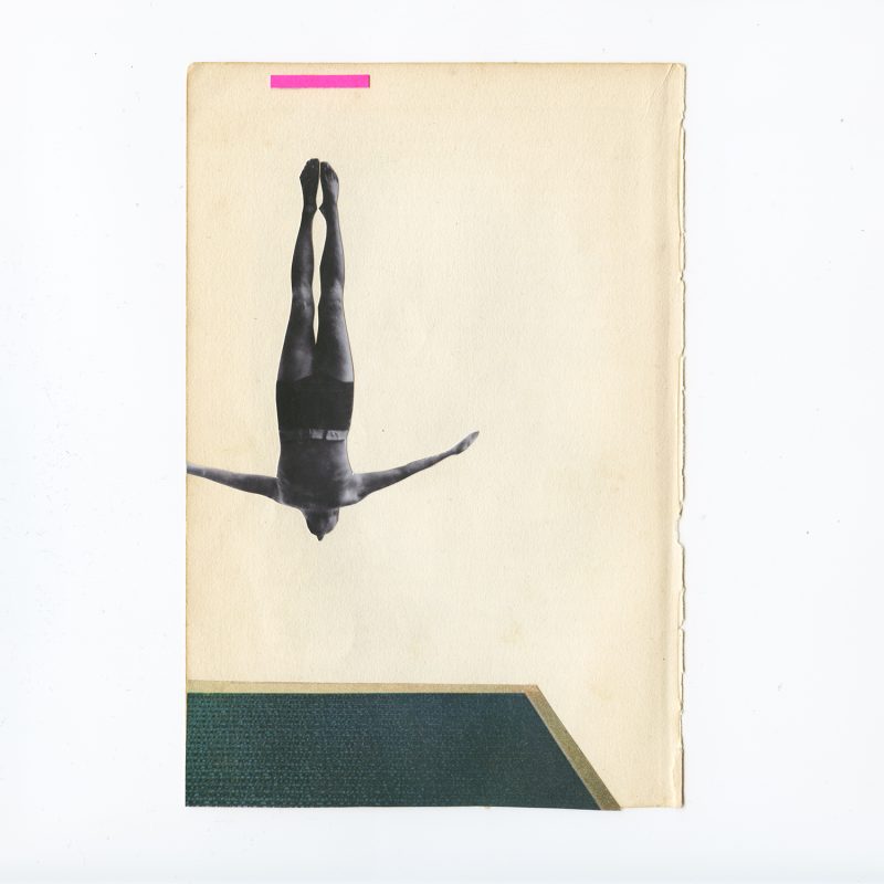 Swan Dive paper collage