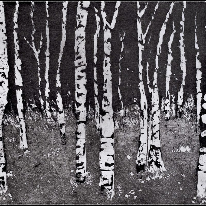 Etching of trees