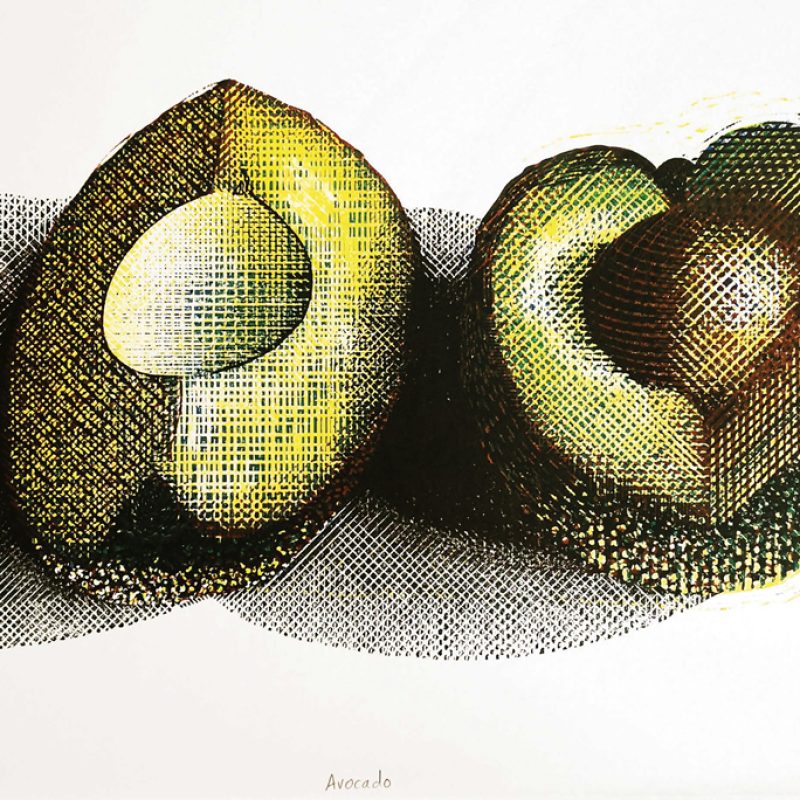 Printed avocado 