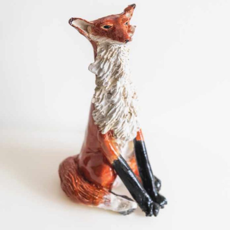 Beautiful Handbuilt Ceramic Fox