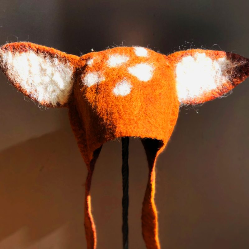 Fawn Hand Felted Headress or Hat