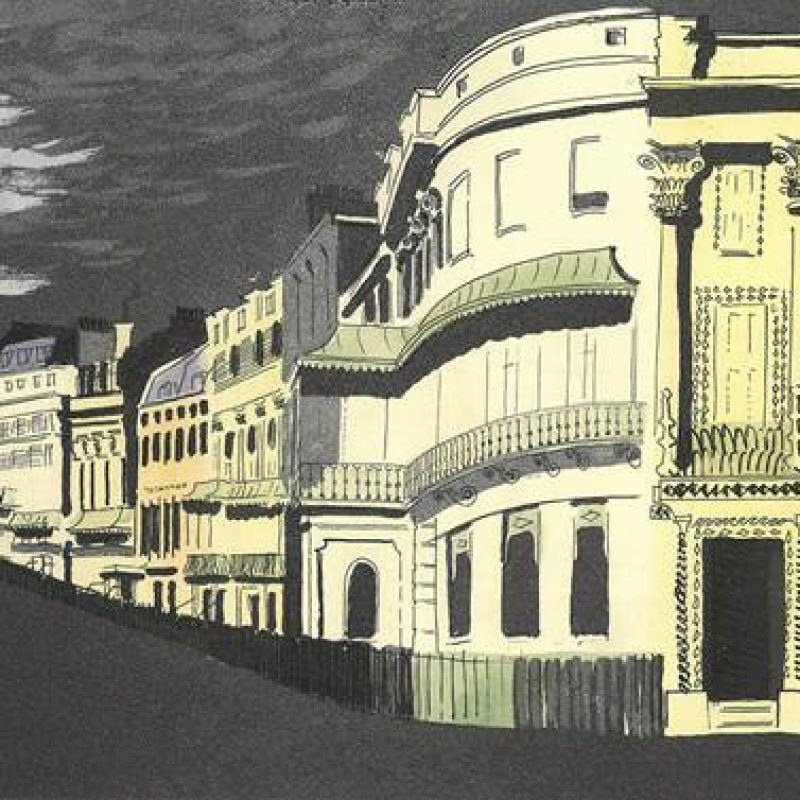 Brighton’s Regency squares with their stuccoed and balconied houses.