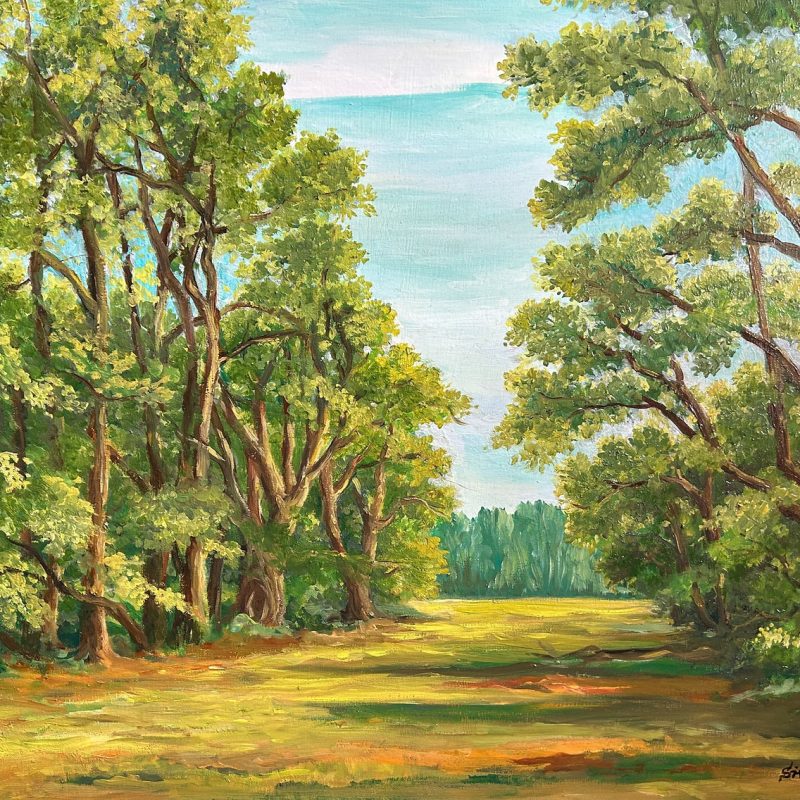Forest clearing Landscape painting