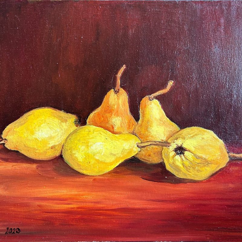 Pears still life study