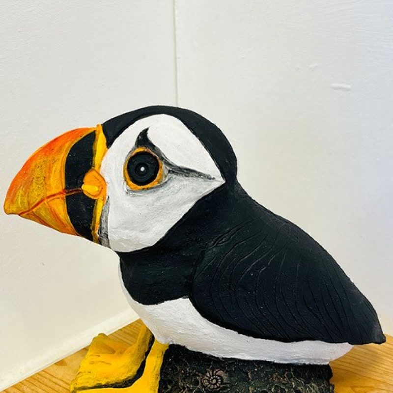 Ceramic Puffin named Polly