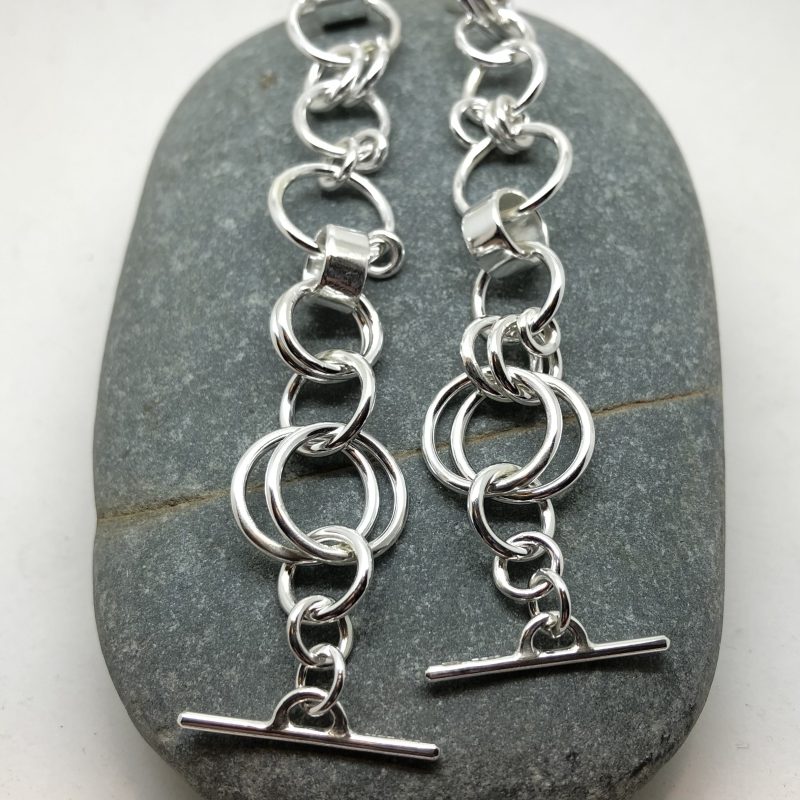 Silver link bracelets