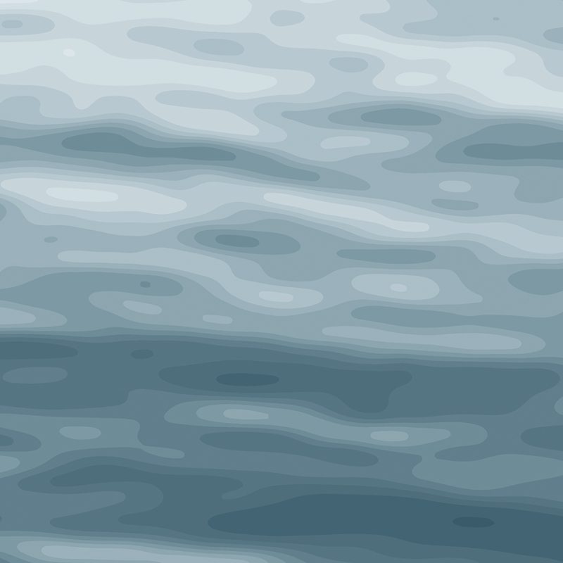 Contour mapped image of gentle sea ripples