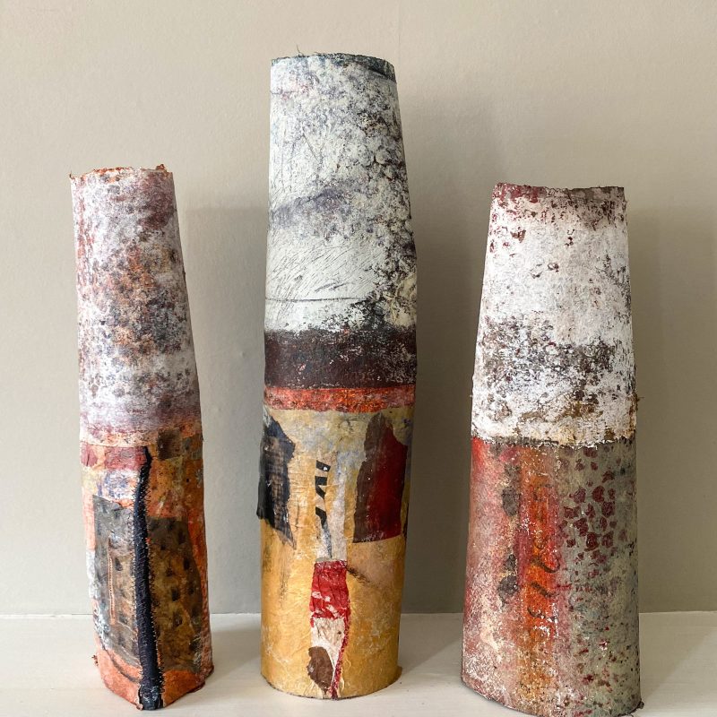 Painted paper vessels