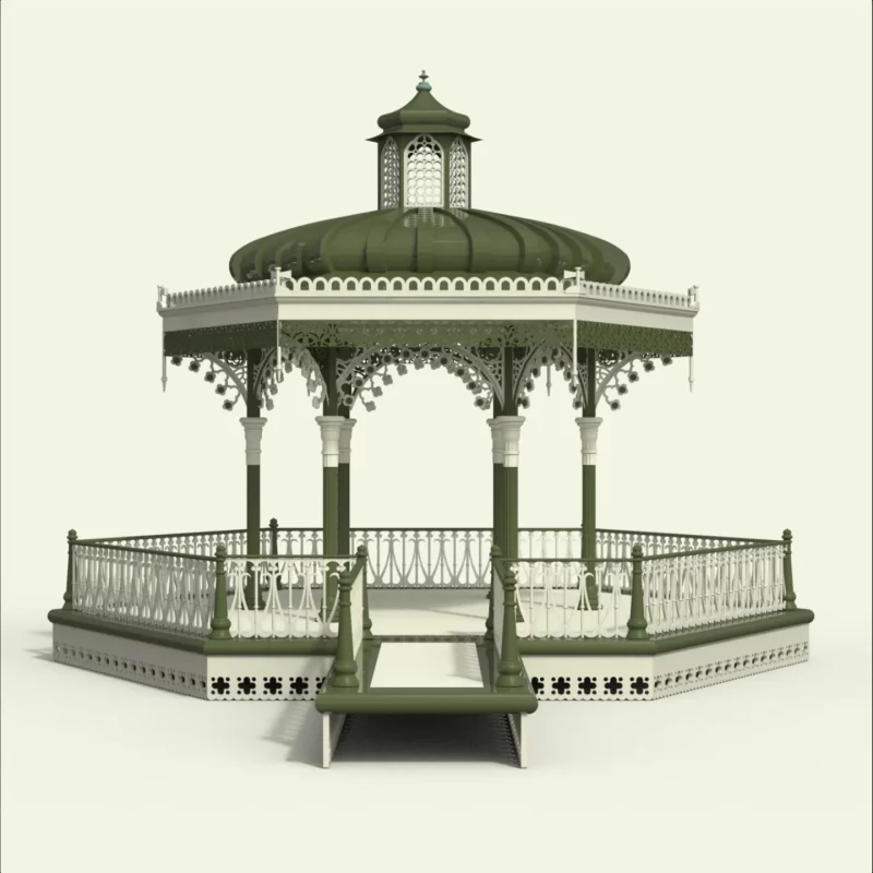 Hove Bandstand on a cream background 