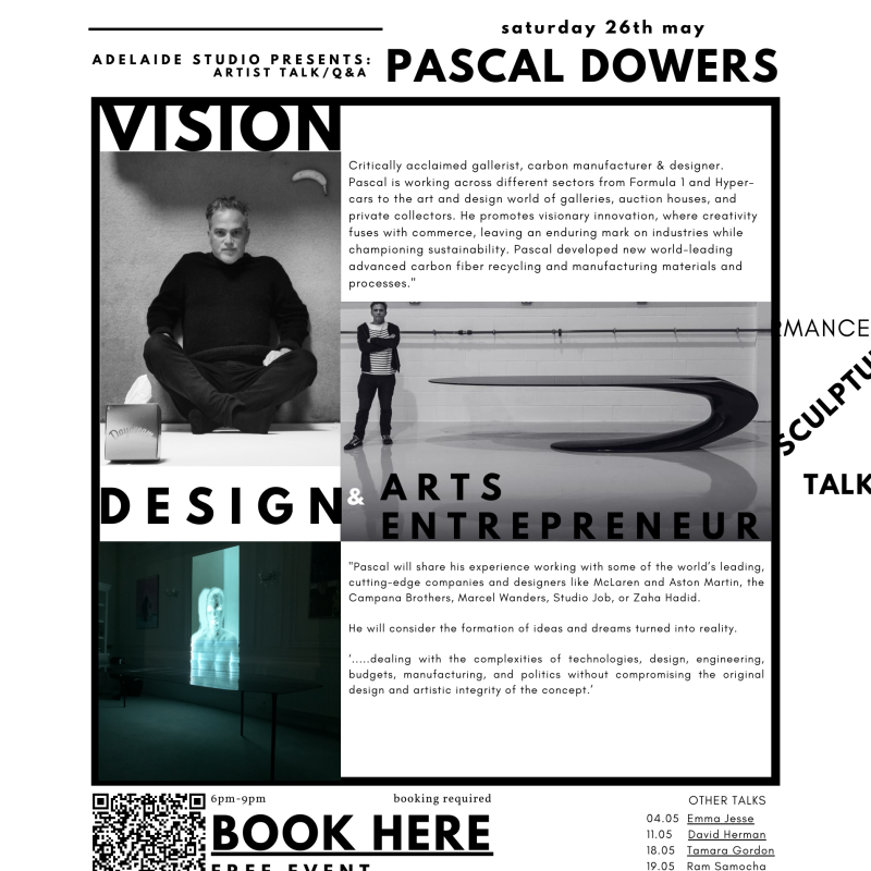 Adelaide Studio presents: Design & Arts Entrepreneur Pascal Dowers