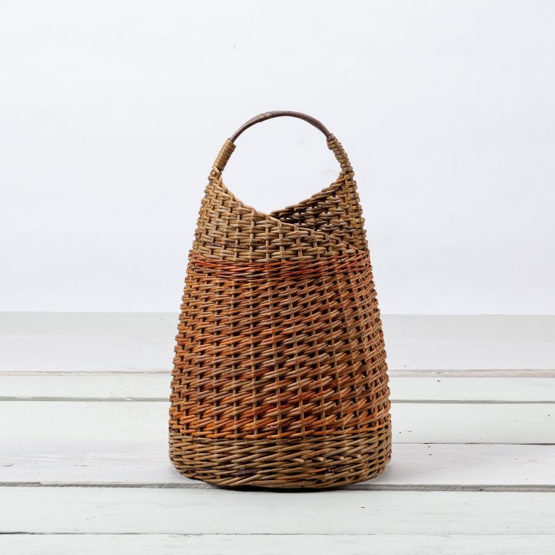 Asymmetric woven willow basket