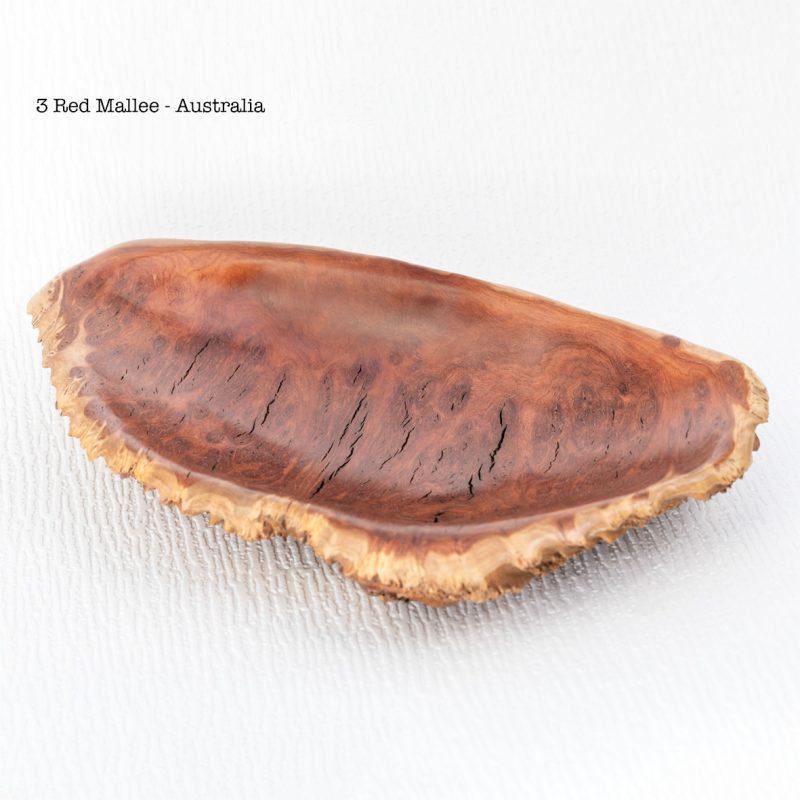 Wood bowl crafted our of Red Mallee wood from Australia