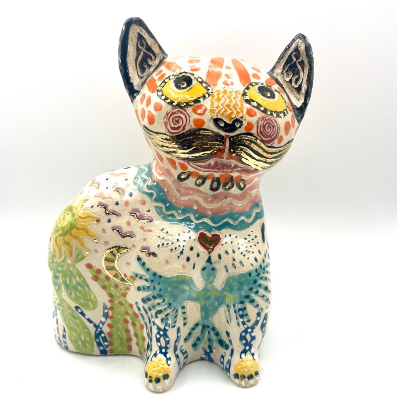 Love Cat ceramic ornament