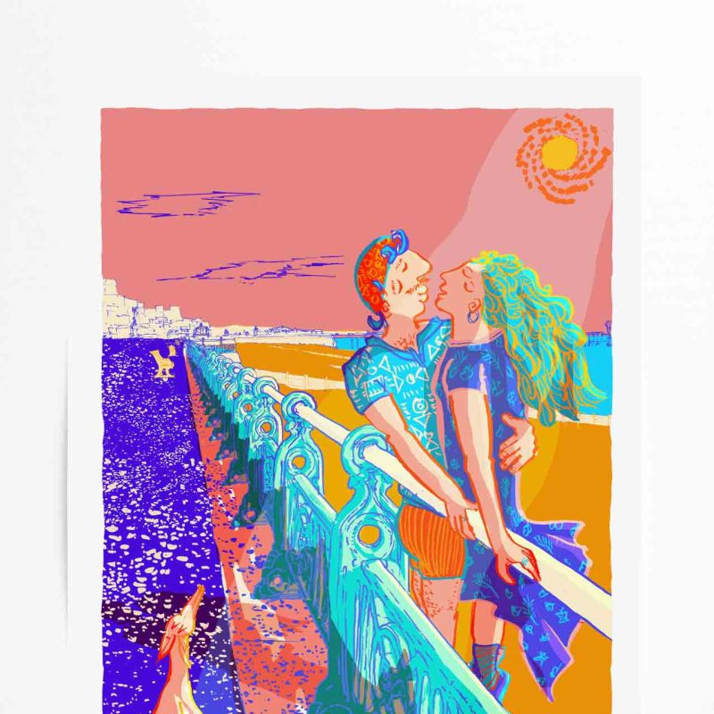 Though the wind howled, we still went for a stroll by the sea. My hair flew wild in the blast. We held each other close, our hands tight on the old iron railings as we leaned into the blow.