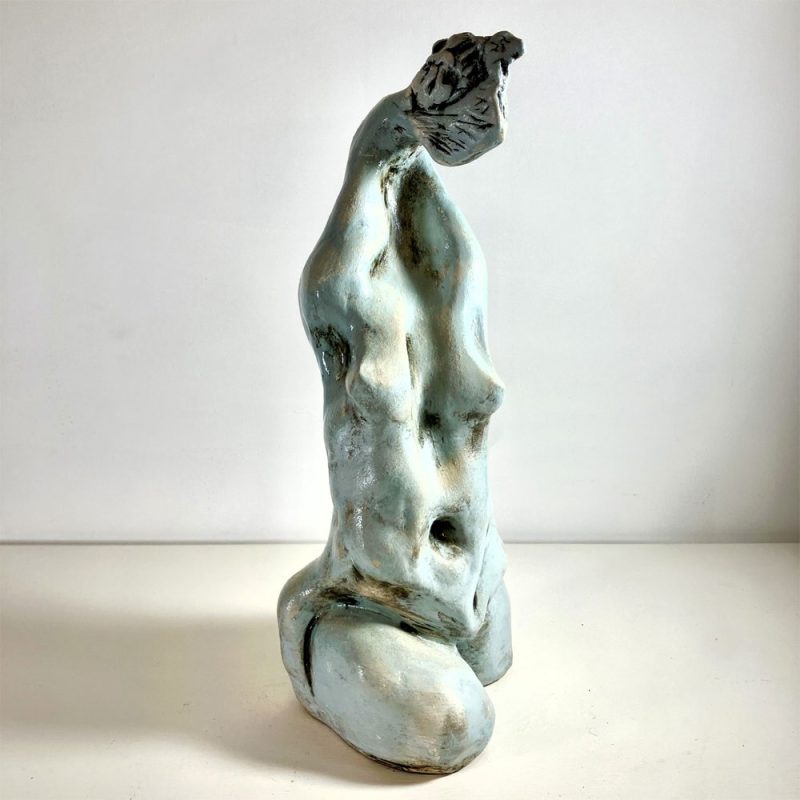 abstract ceramic sculpture of a nude